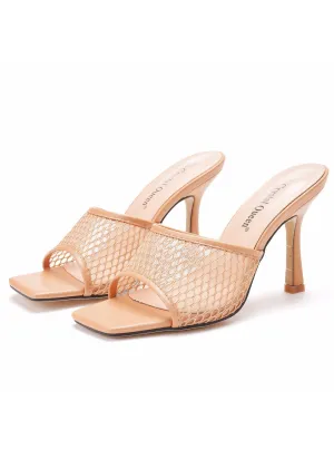 Breathable Fish Mouth Square Head High Heel Sandals