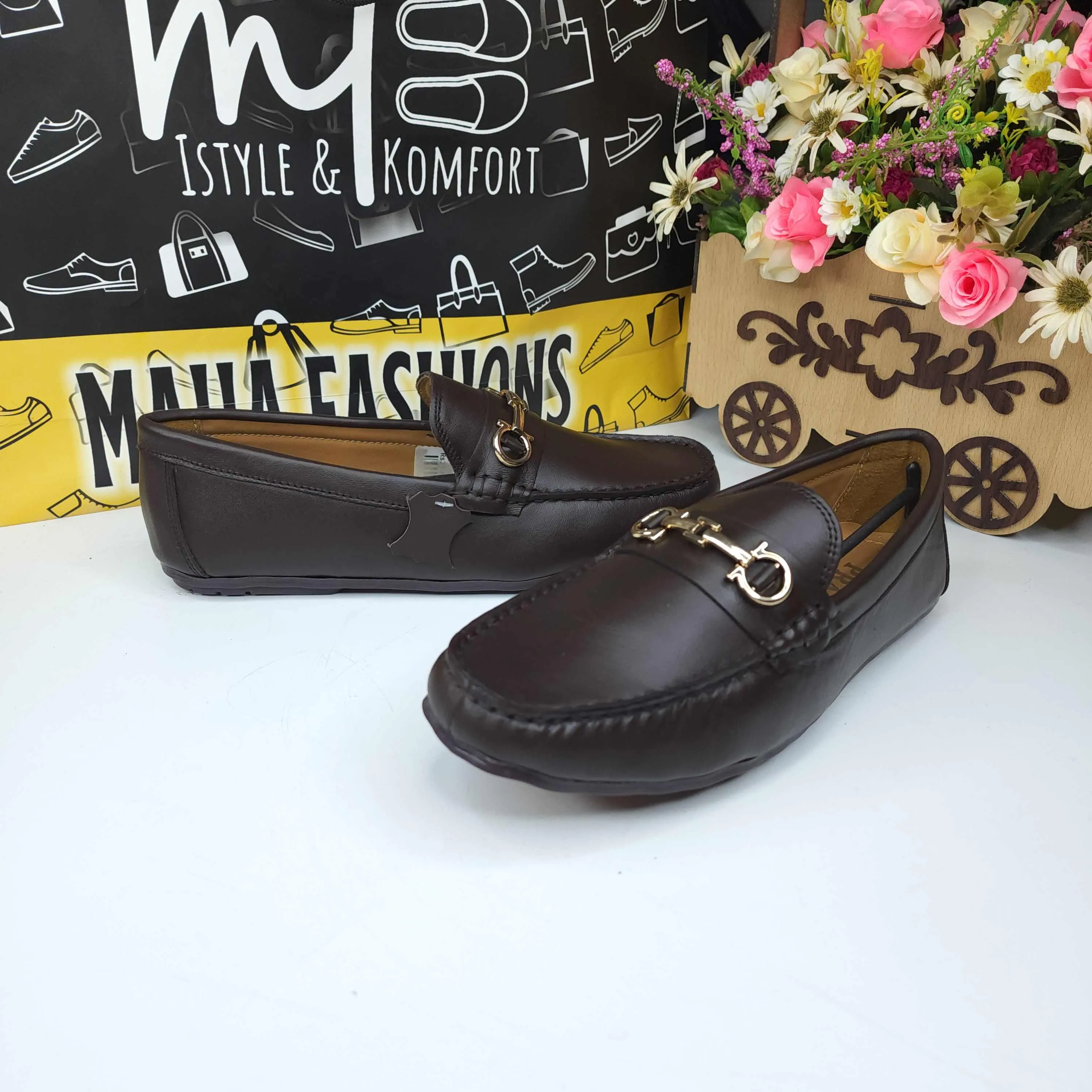 Brown Buckle Moccs