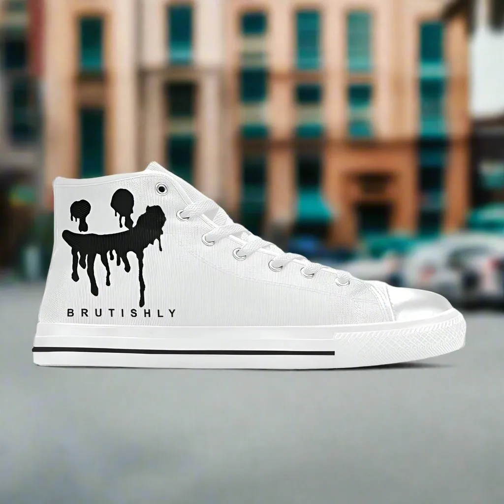 BRUTISHLY LOGO FINAL Men’s Classic High Top Canvas Shoes