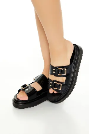 Buckled Dual-Strap Sandals