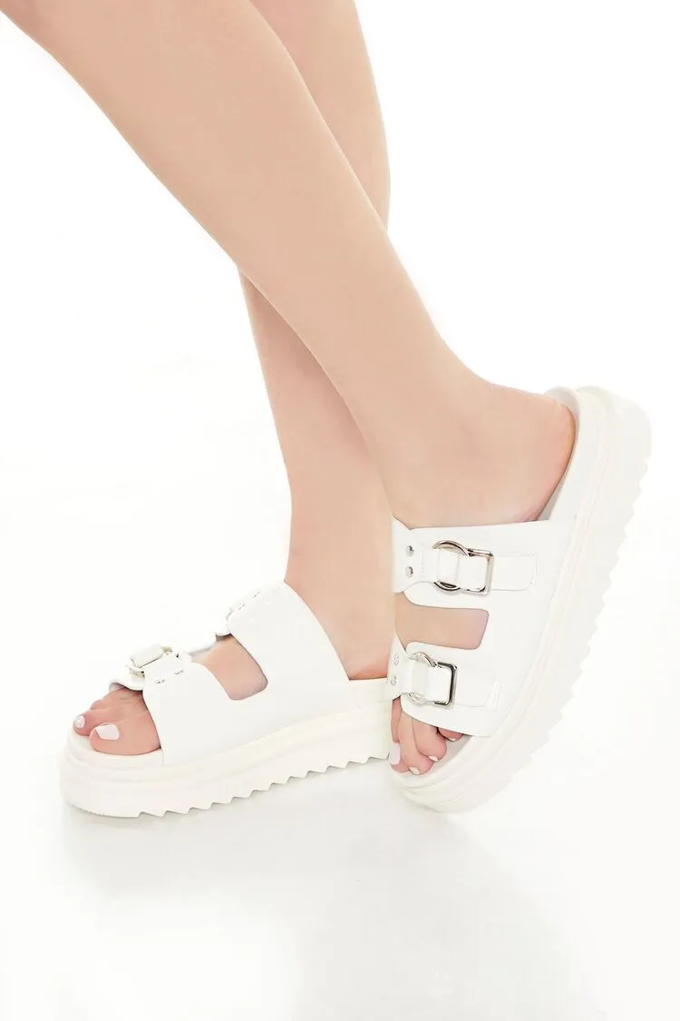 Buckled Dual-Strap Sandals