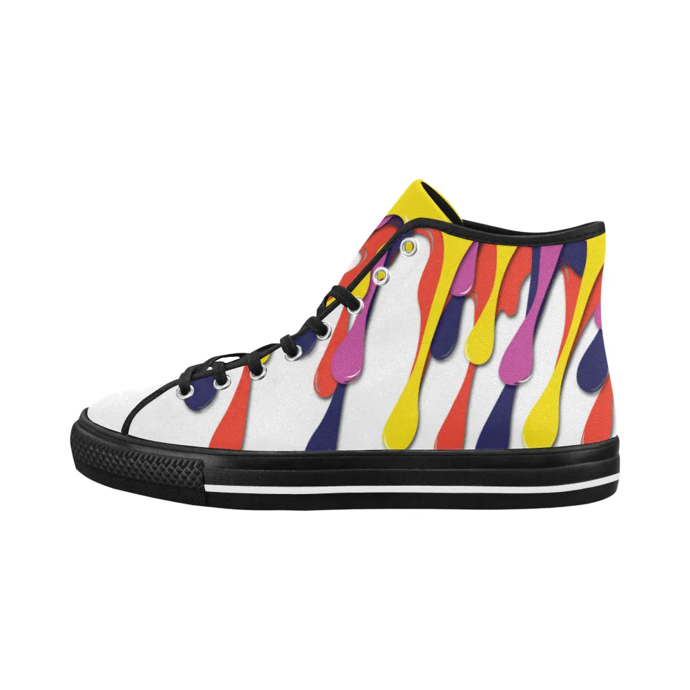 Buy Women's Paint Splatter Print Canvas High Top Shoes at TFS