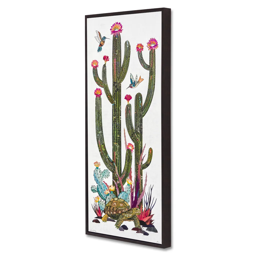 CACTUS COUNTRY (TORTOISE) canvas art print with float frame