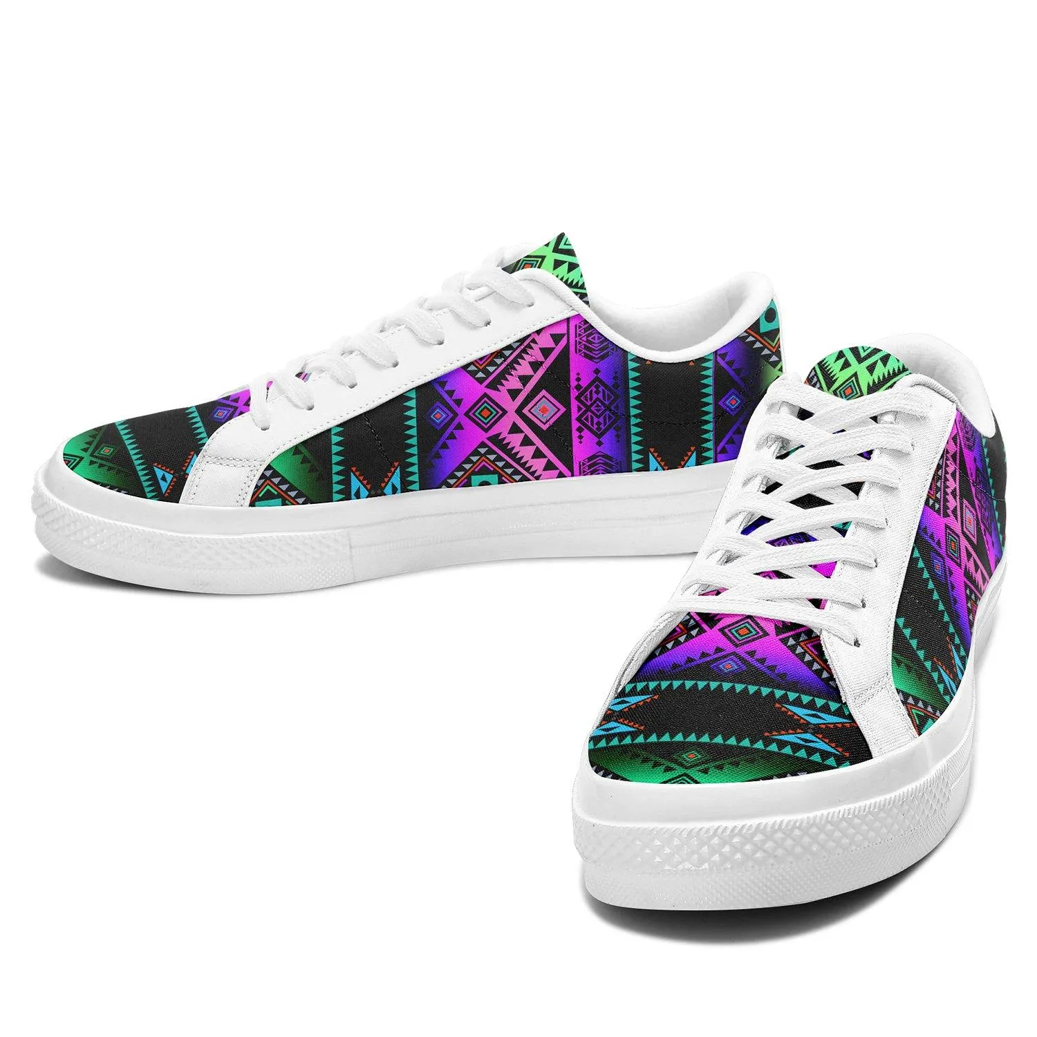 California Coast Sunrise Aapisi Low Top Canvas Shoes White Sole