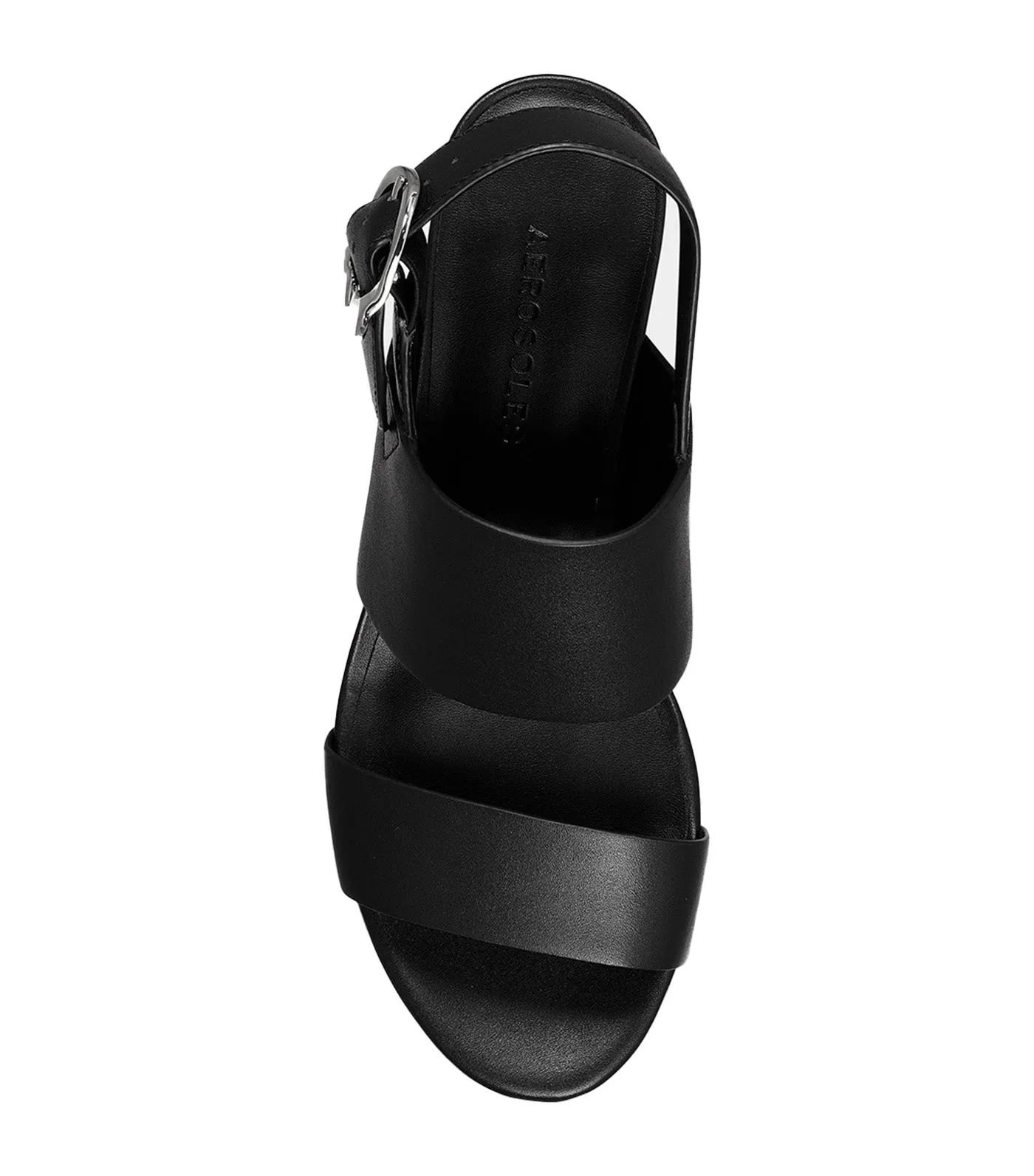 Camera Heel Sandals Black