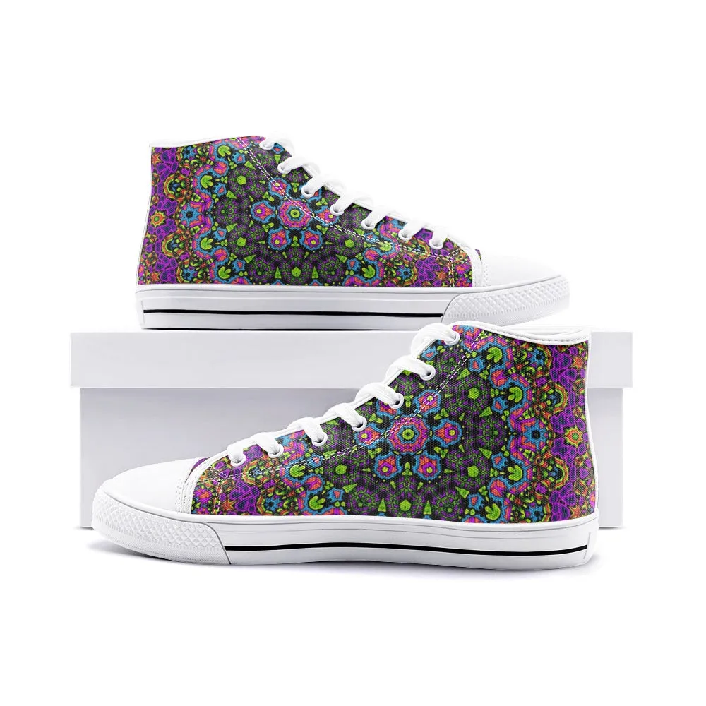 Cameron Gray | Psy Trip | Unisex High Top Canvas Shoes