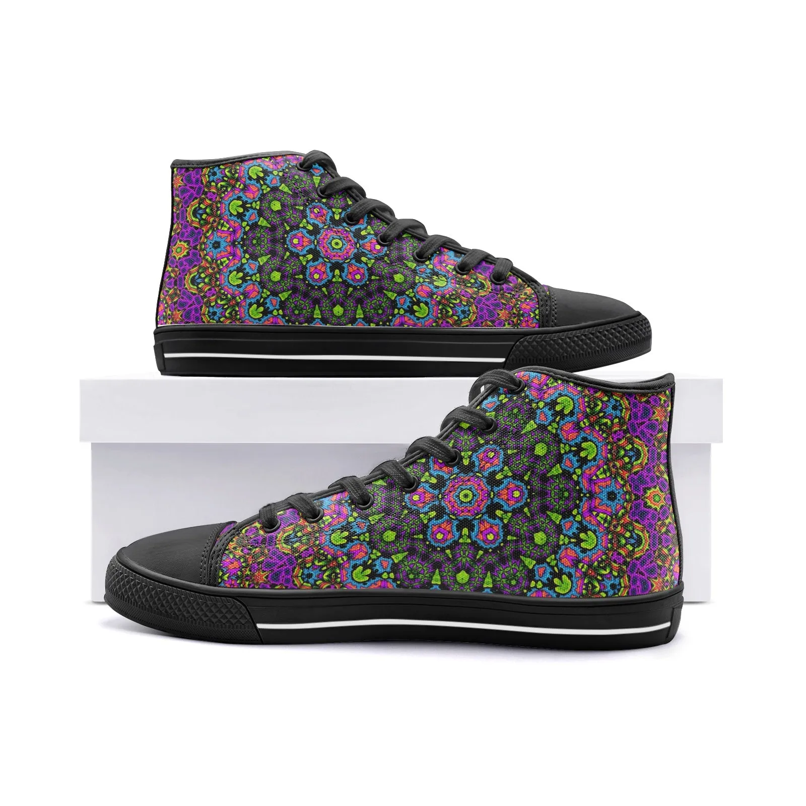 Cameron Gray | Psy Trip | Unisex High Top Canvas Shoes