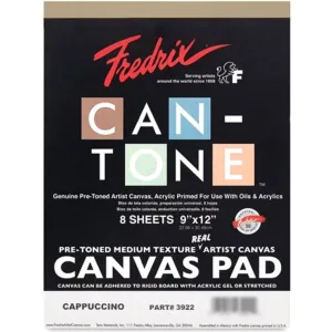 Cantone Pre-Toned Canvas Pad Cappuccino 9in x 12in