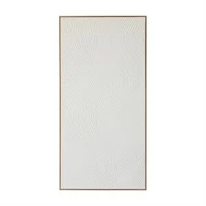 Canvas Art - White Geometric Art Deco Wall Art Decor