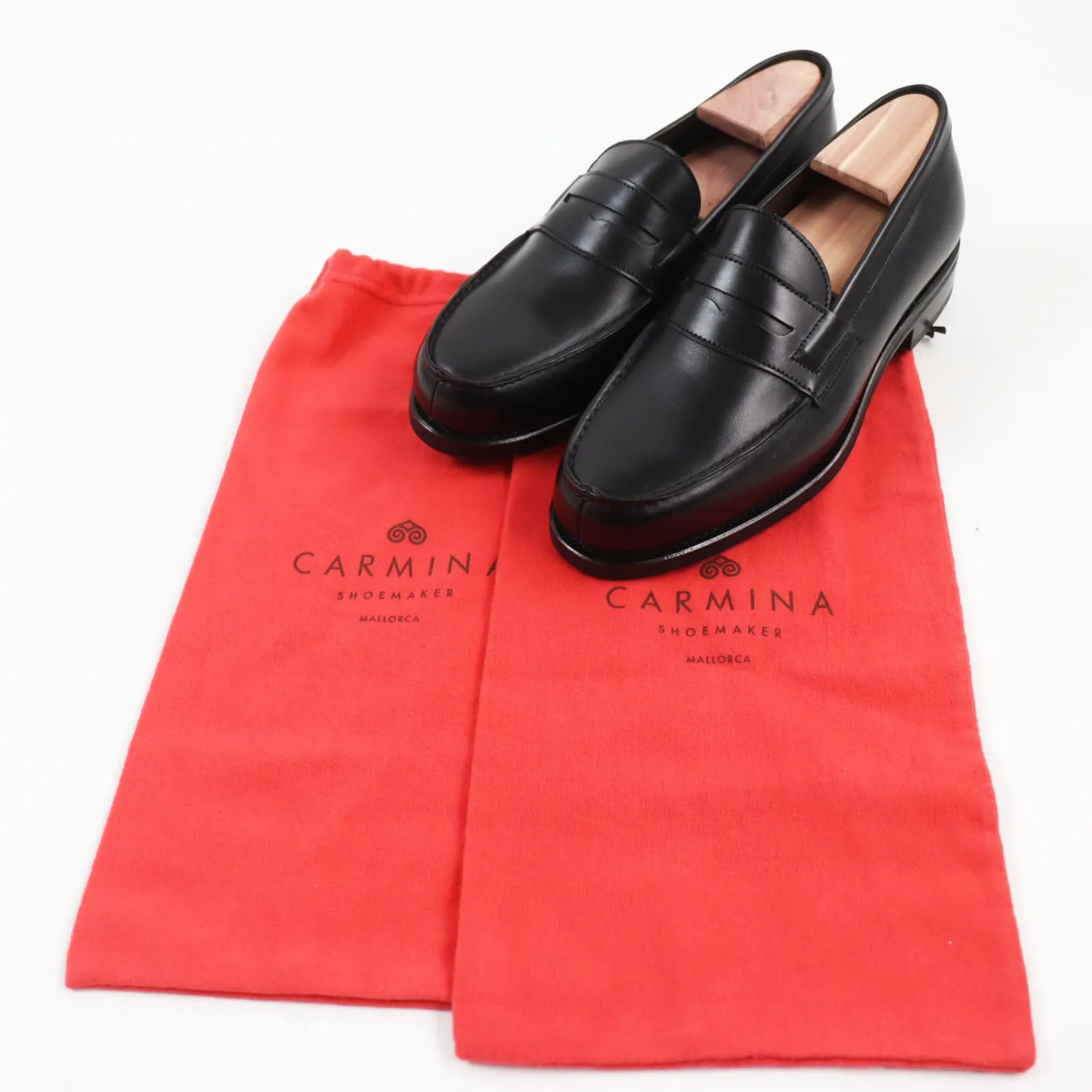 CARMINA Genova Leather Loafers Black 6.5