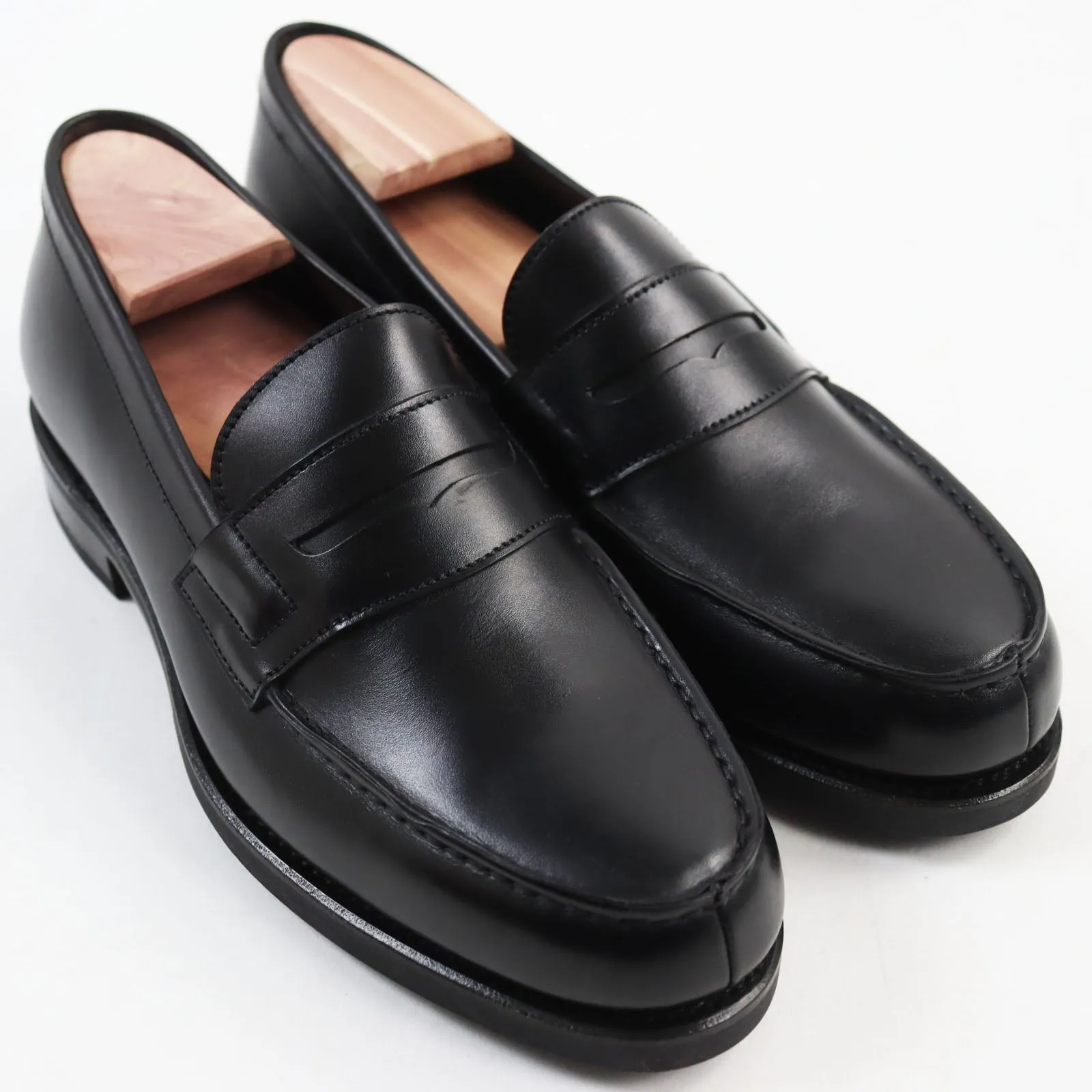 CARMINA Genova Leather Loafers Black 6.5