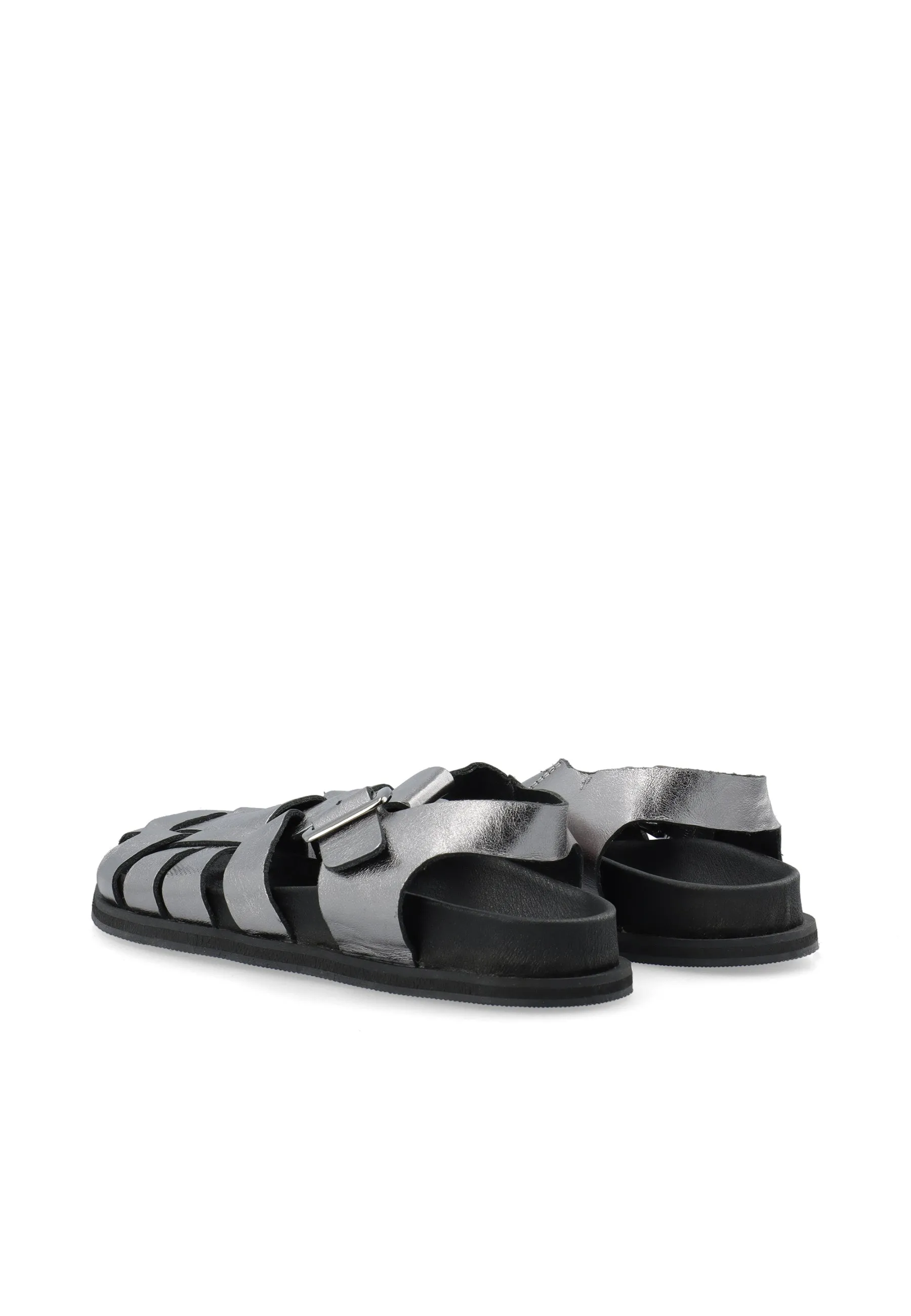 Casjenny Silver Leather Sandals