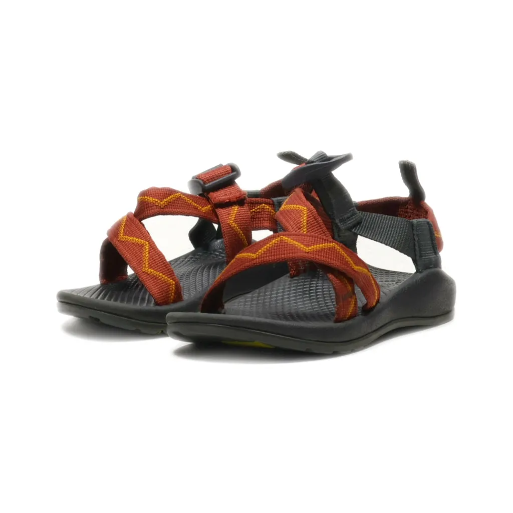 Chaco Flat Sandals Fabric Maroon Colour For Kids