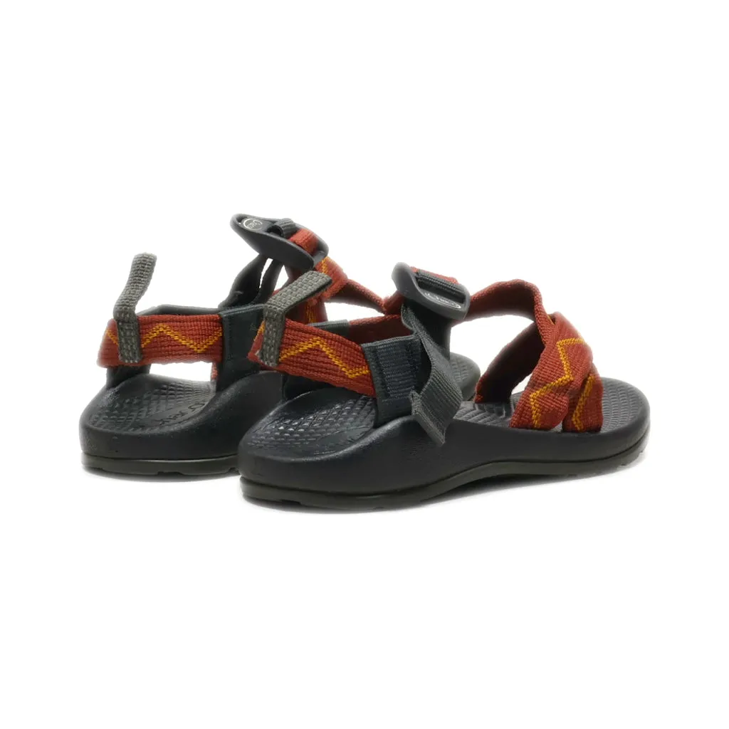 Chaco Flat Sandals Fabric Maroon Colour For Kids