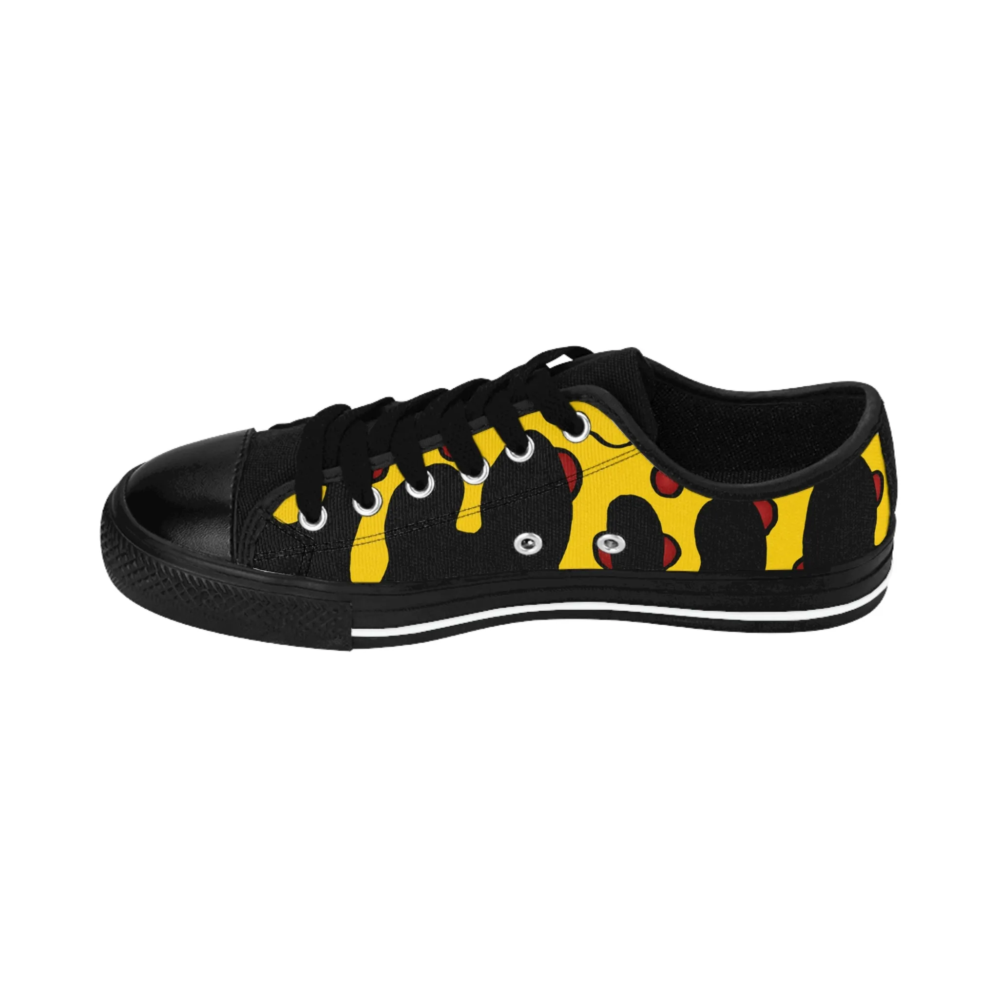 Cheesy Pizza Men's Sneakers (Black)