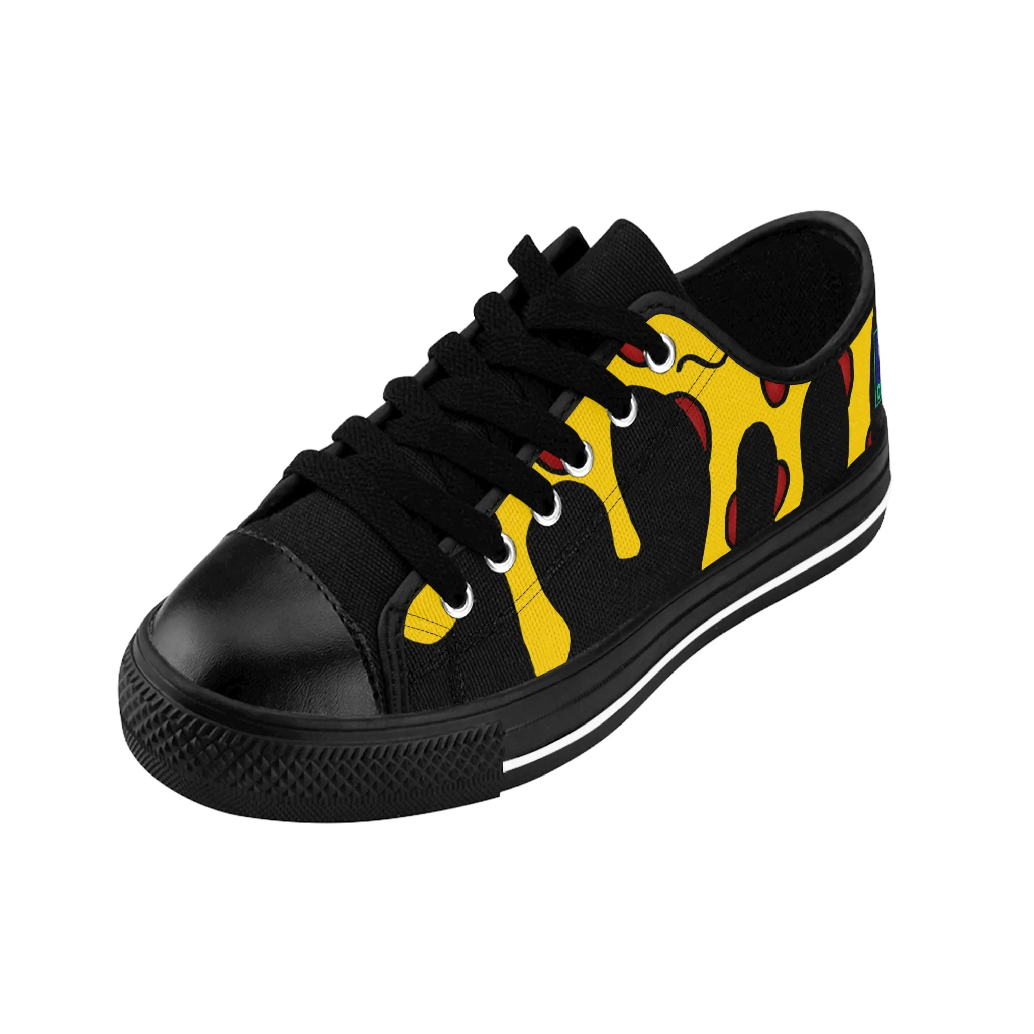 Cheesy Pizza Men's Sneakers (Black)