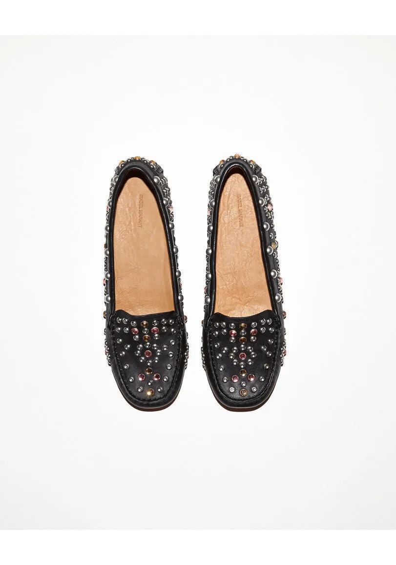 Cherry Studded Moccasins