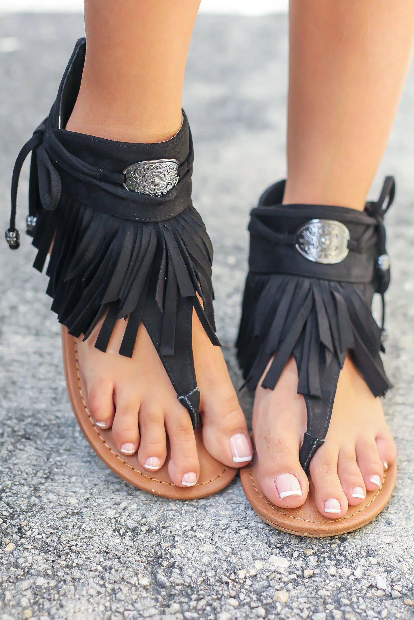 Chia Black Sandals