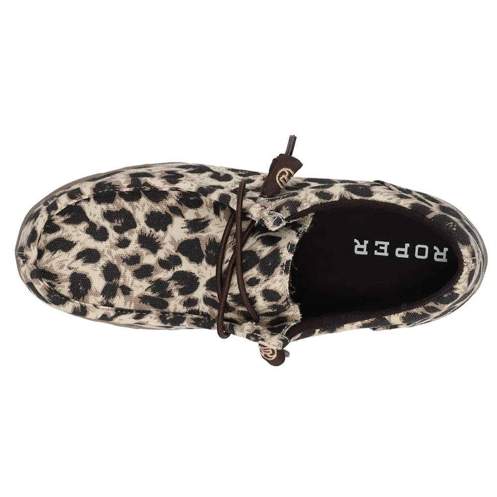 Chillin Leopard Moc Toe Slip On Flats