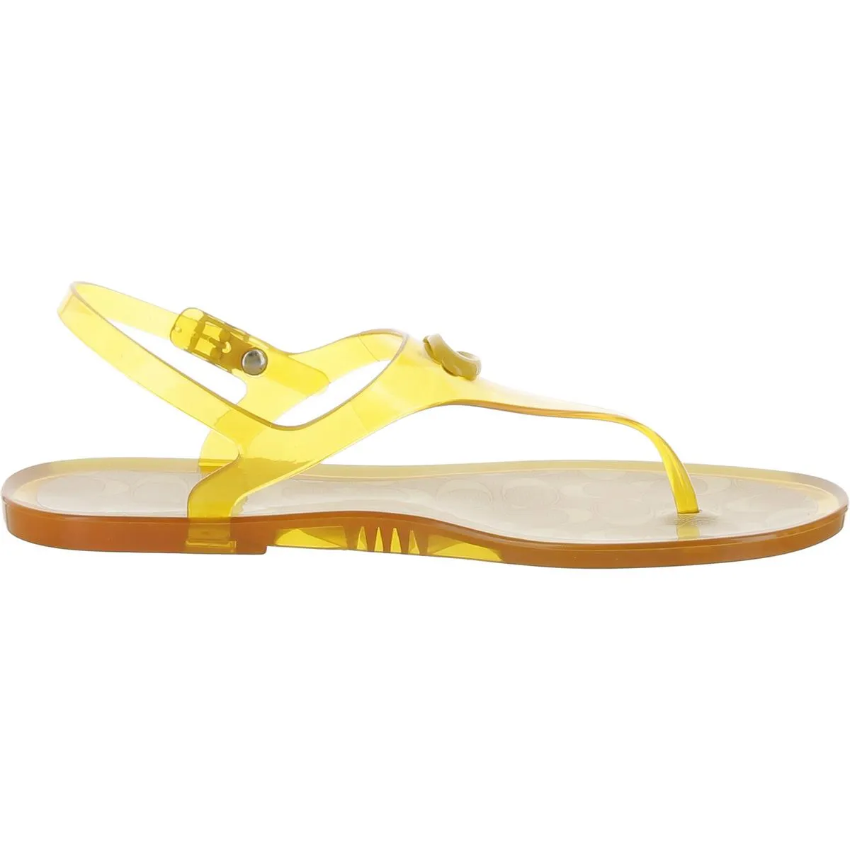 Coach Womens Natalee Jelly Logo Thong Sandals