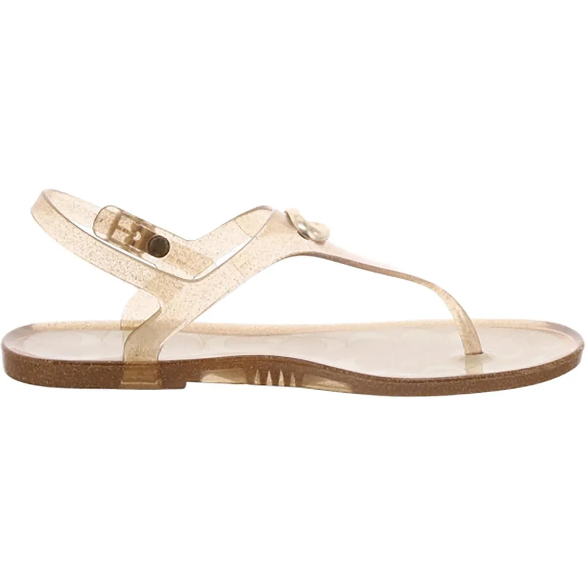 Coach Womens Natalee Jelly Logo Thong Sandals