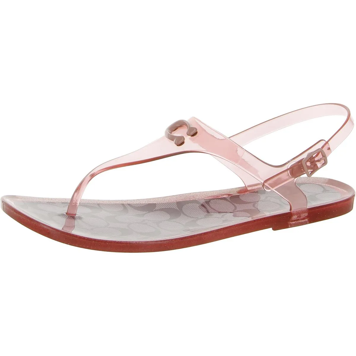 Coach Womens Natalee Jelly Logo Thong Sandals