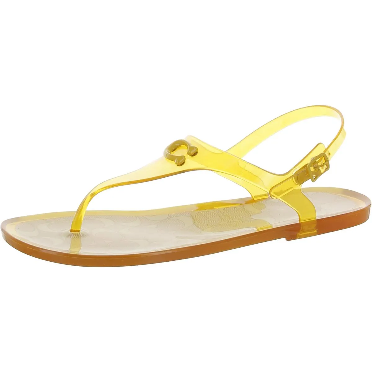 Coach Womens Natalee Jelly Logo Thong Sandals