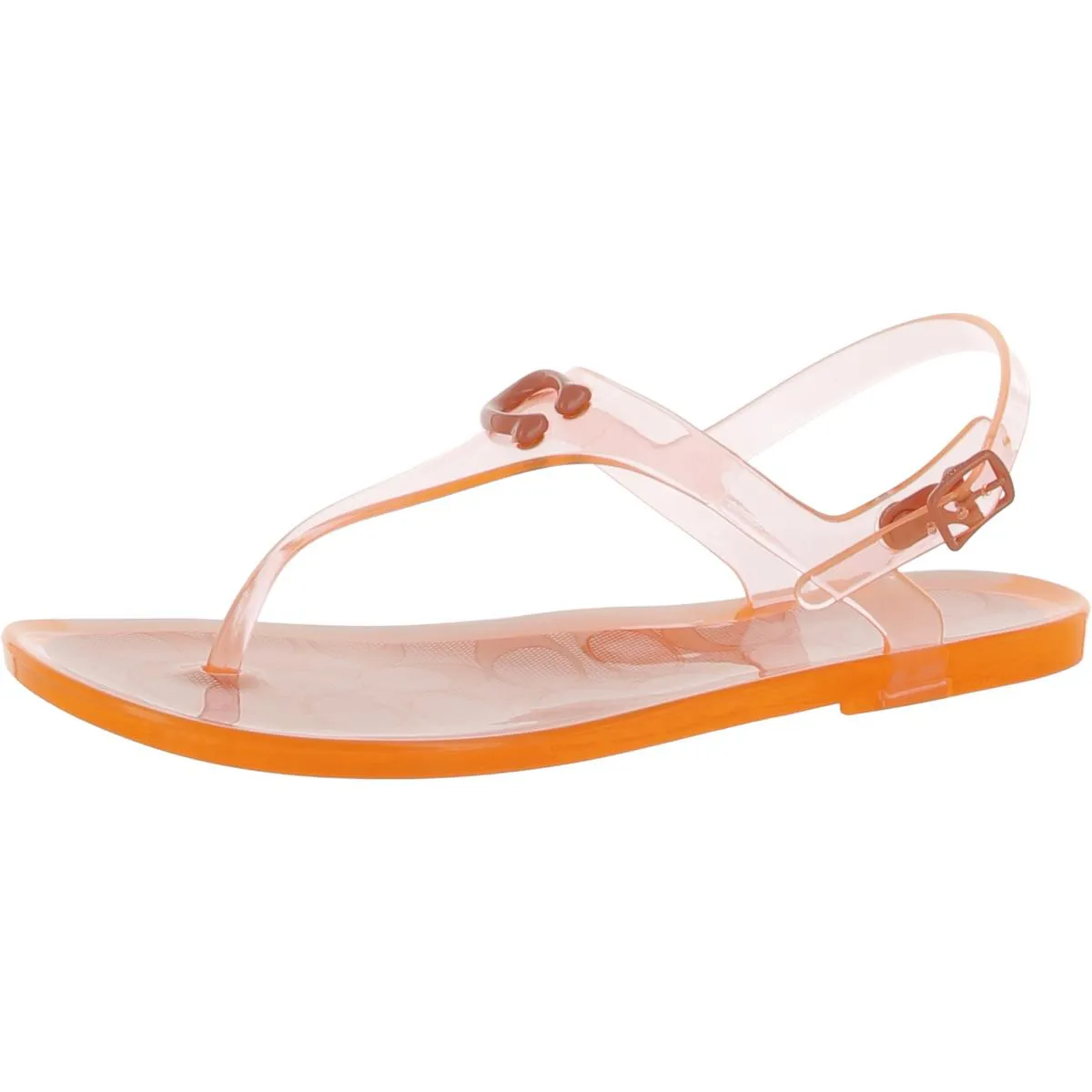 Coach Womens Natalee Jelly Logo Thong Sandals