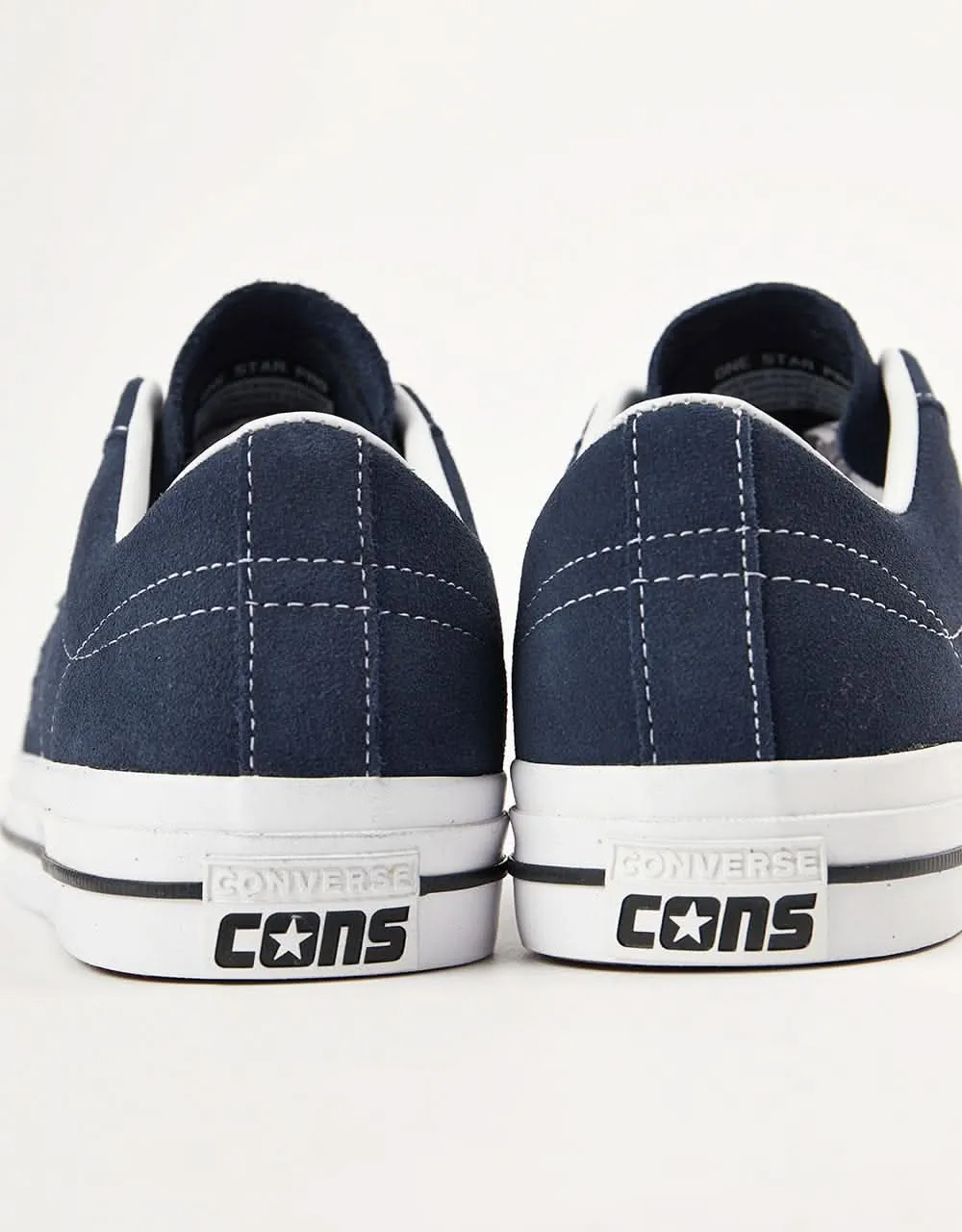 Converse One Star Pro Ox Classic Suede Skate Shoes - Navy/White/Black