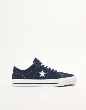 Converse One Star Pro Ox Classic Suede Skate Shoes - Navy/White/Black