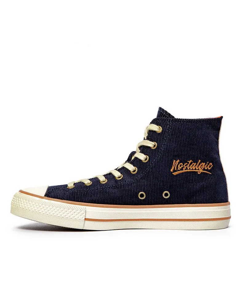 Corduroy High-Top All-Match Casual Men's Canvas Shoes