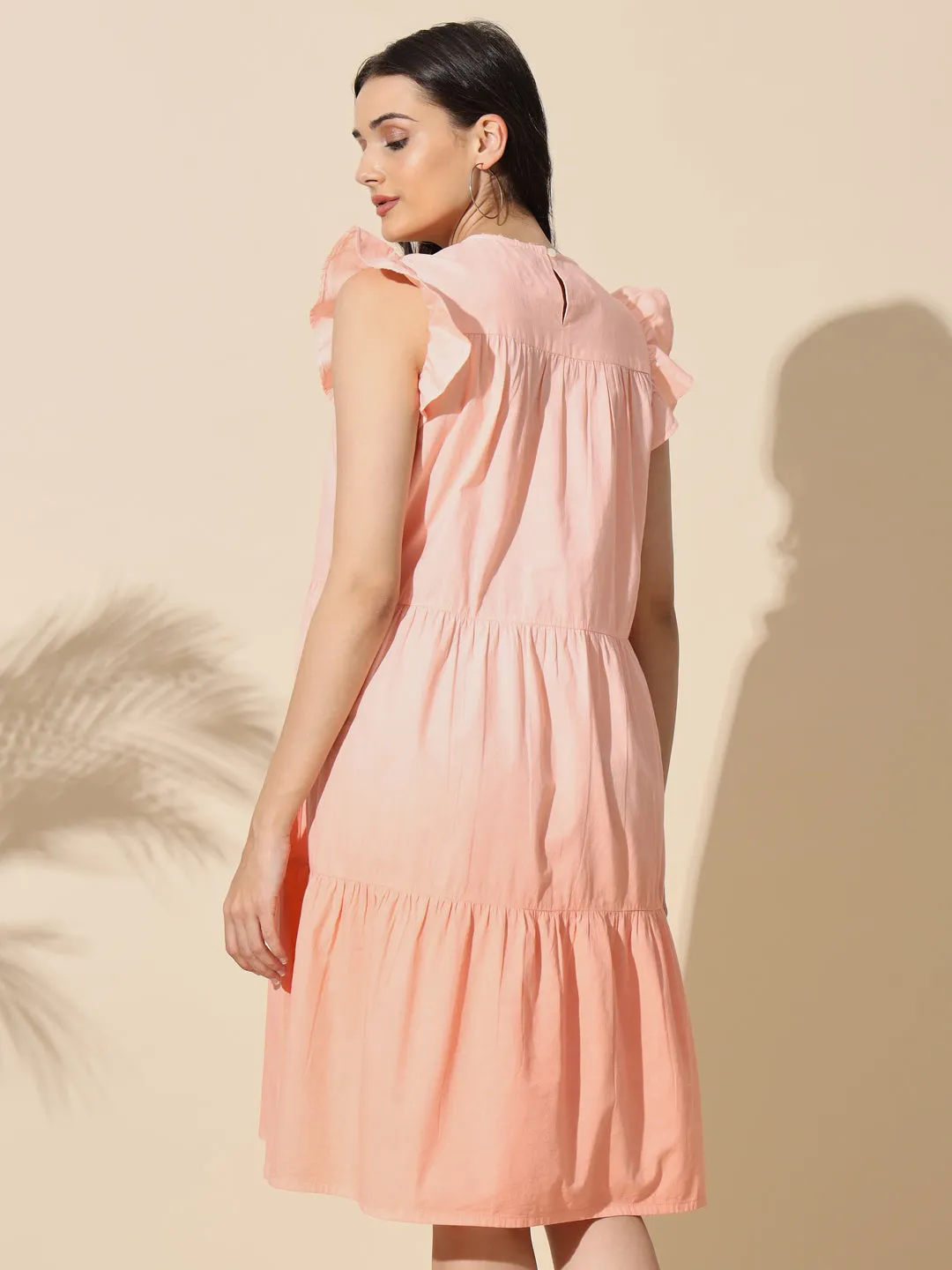 Cotton Ombre Gathered Dress- #TU025