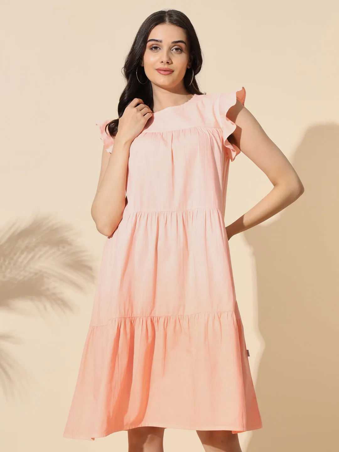 Cotton Ombre Gathered Dress- #TU025