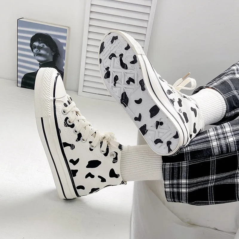 Cow  canvas shoes KF82216