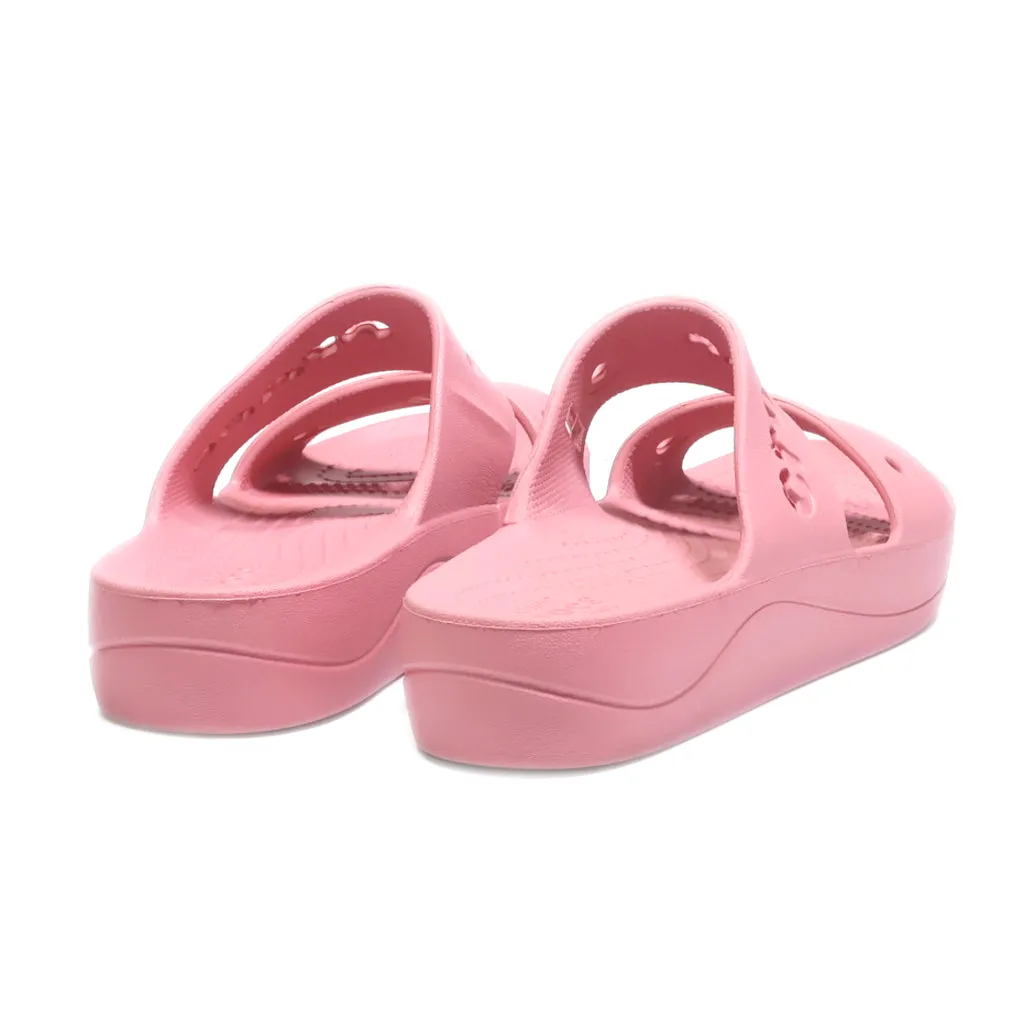 Crocs Baya Flat Sandals Eva Pink Colour For Women