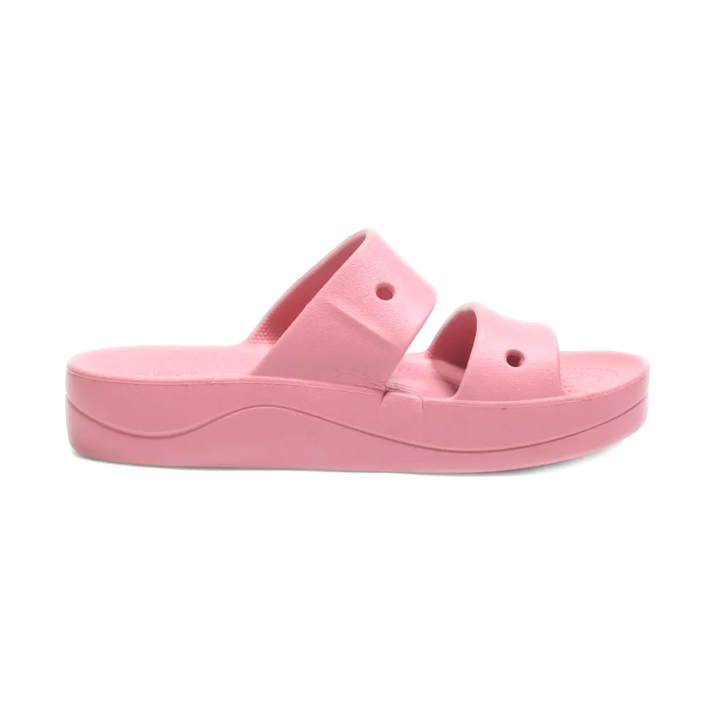 Crocs Baya Flat Sandals Eva Pink Colour For Women