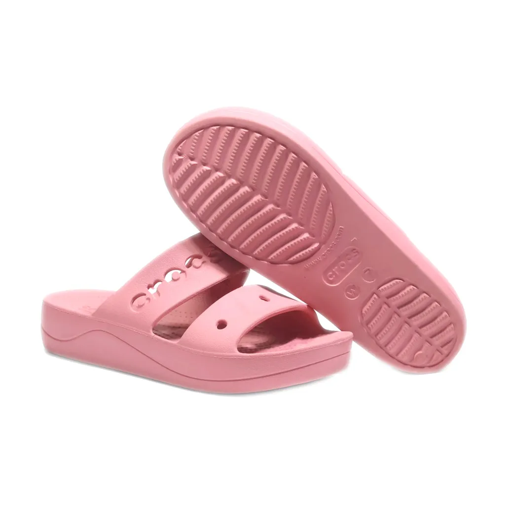 Crocs Baya Flat Sandals Eva Pink Colour For Women