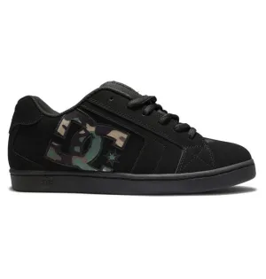 DC MENS NET LEATHER - BLACK/CAMO PRINT