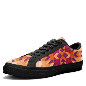 Desert Geo Aapisi Low Top Canvas Shoes Black Sole