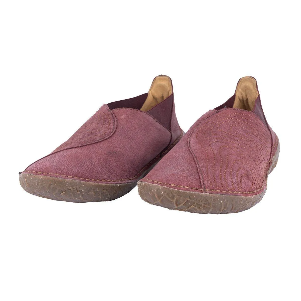 El Naturalista Borago Casual Moccasins Leather Purple Colour For Women