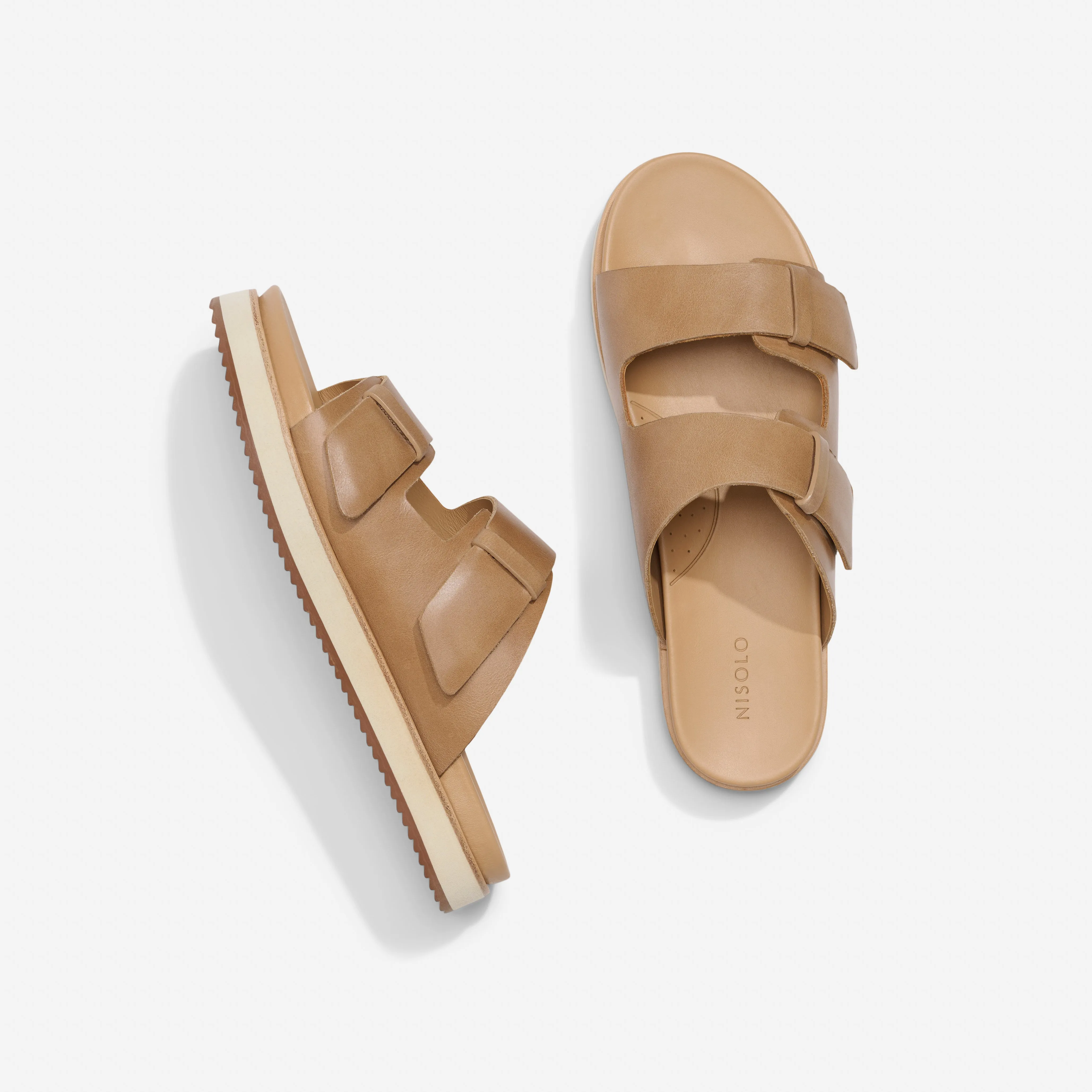 Ella Flatform Slide Almond