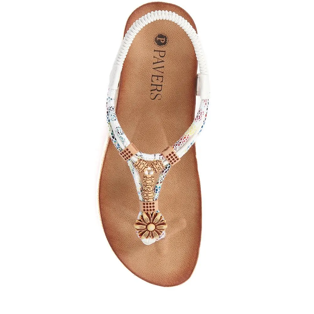 Embellished Toe-Post Sandals  - BAIZH39091 / 325 584