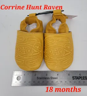 Embossed Genuine Deerskin Moccasins (0-3 yrs)