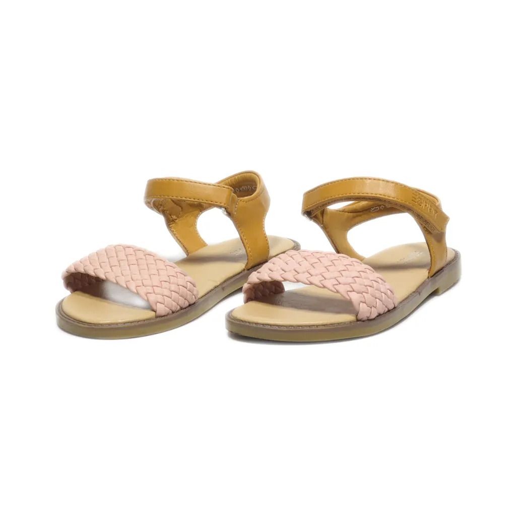 Esprit Flat Sandals Leather Brown Colour For Kids