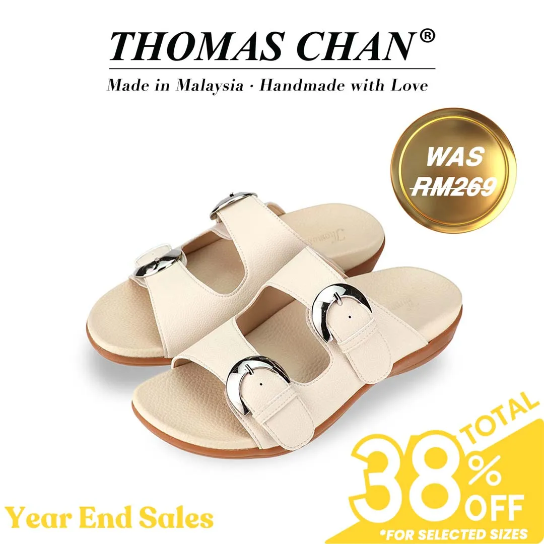 [EXTRA 20% off at cart][Wide-Fit] Duo Buckle Slide-One Flat Sandals