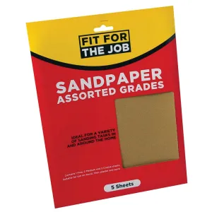 FFJ 5 Pack Of Assorted Grade Paint Sandpaper