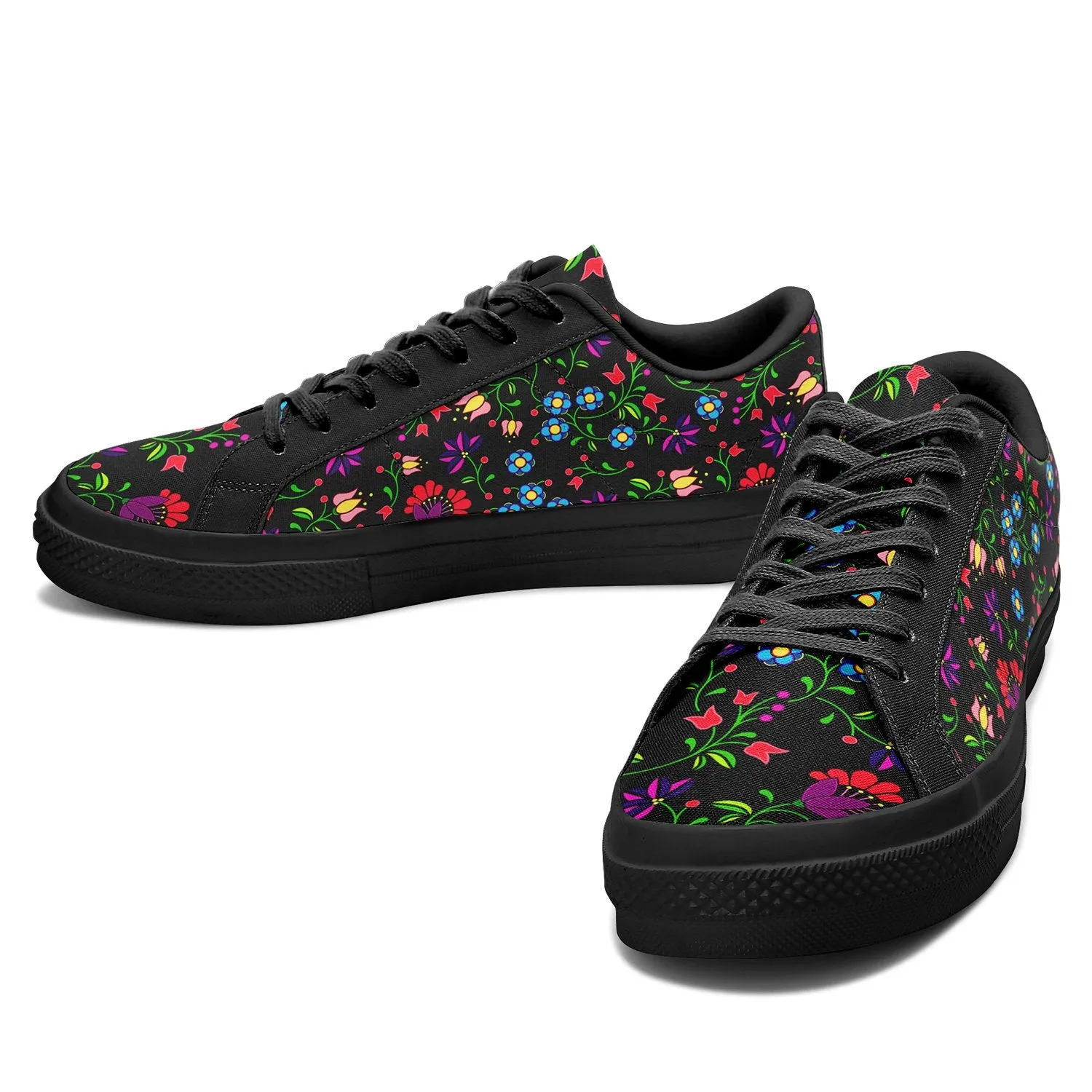 Fleur Indigine Aapisi Low Top Canvas Shoes Black Sole