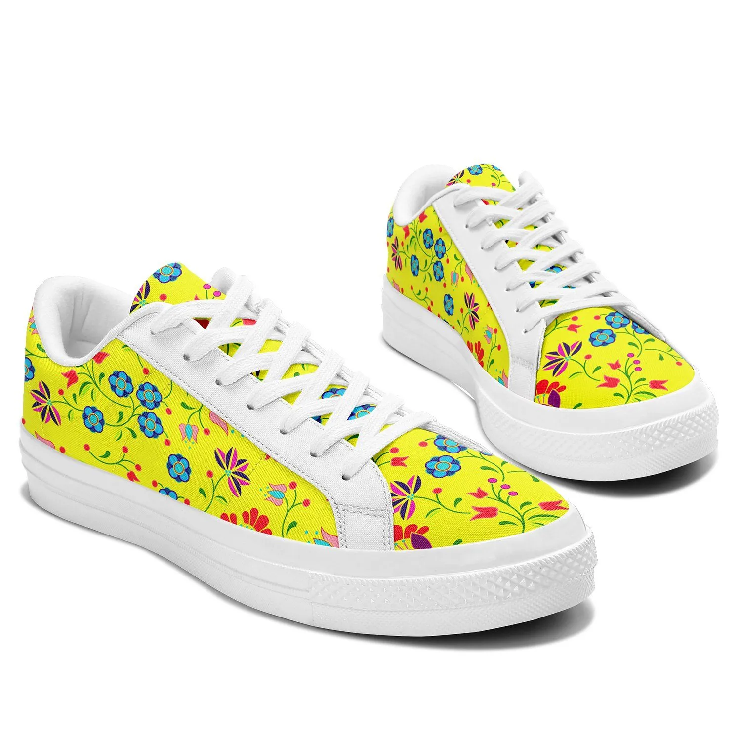 Fleur Indigine Mais Aapisi Low Top Canvas Shoes White Sole