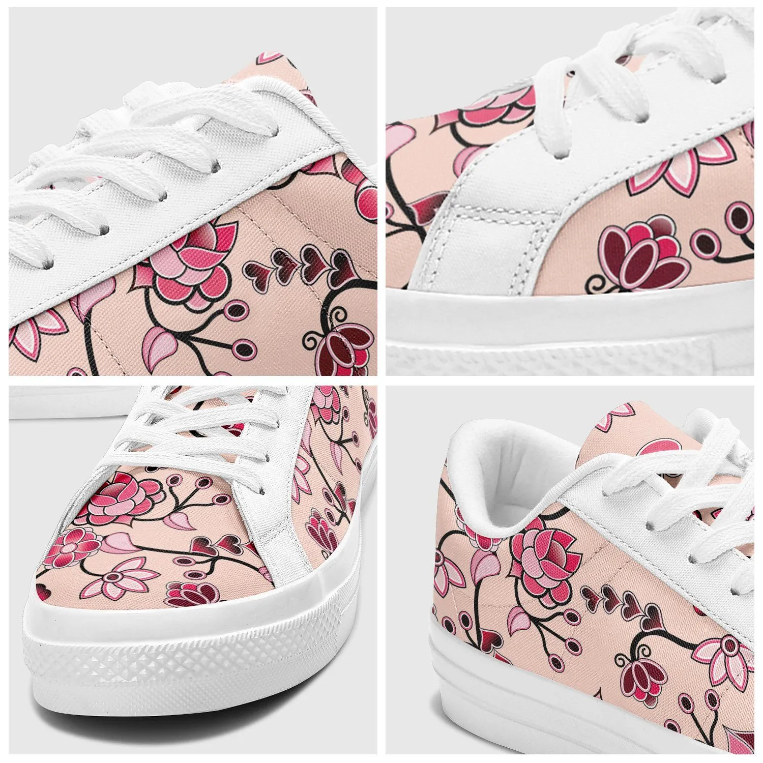 Floral Amour Aapisi Low Top Canvas Shoes White Sole