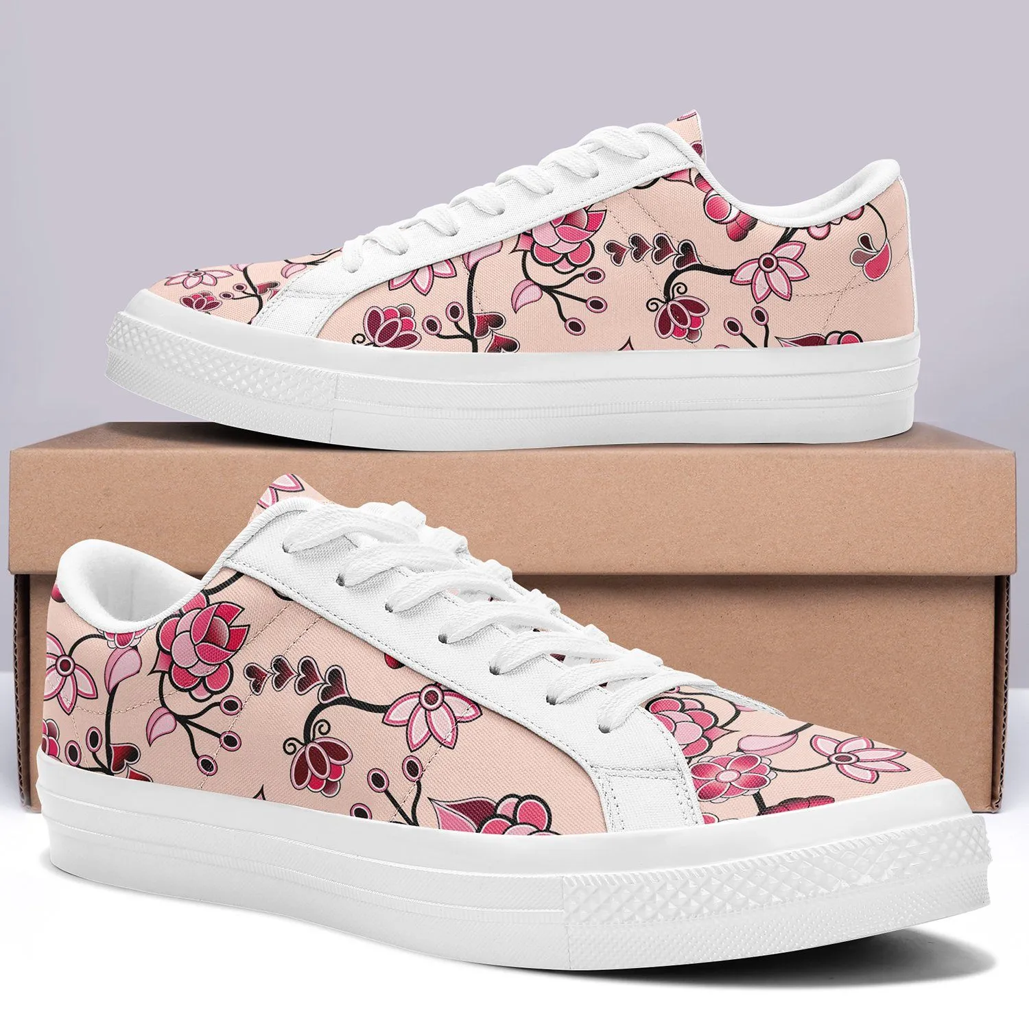 Floral Amour Aapisi Low Top Canvas Shoes White Sole